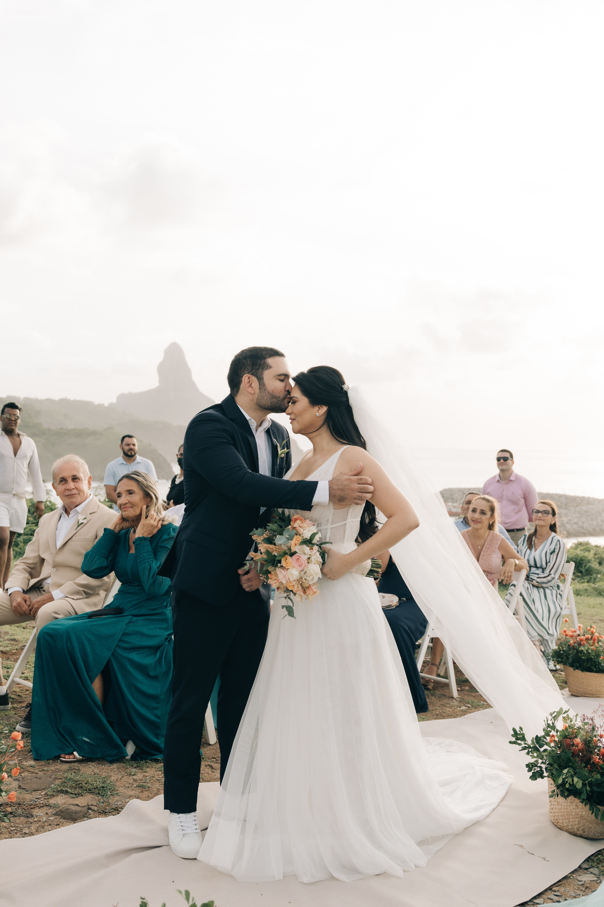 Chegada da noiva em na capela de Fernando de Noronha.
