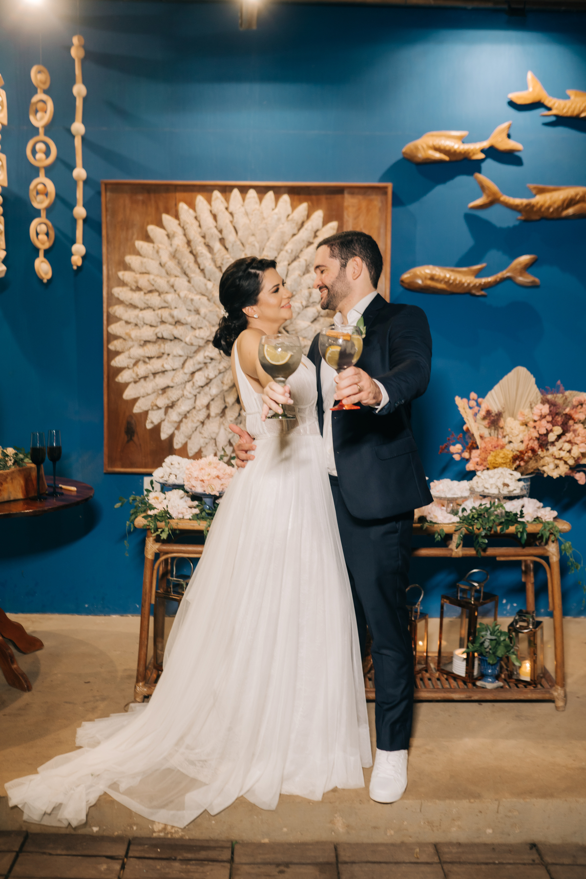 Fotos dos noivos no Bolo em Fernando de Noronha.