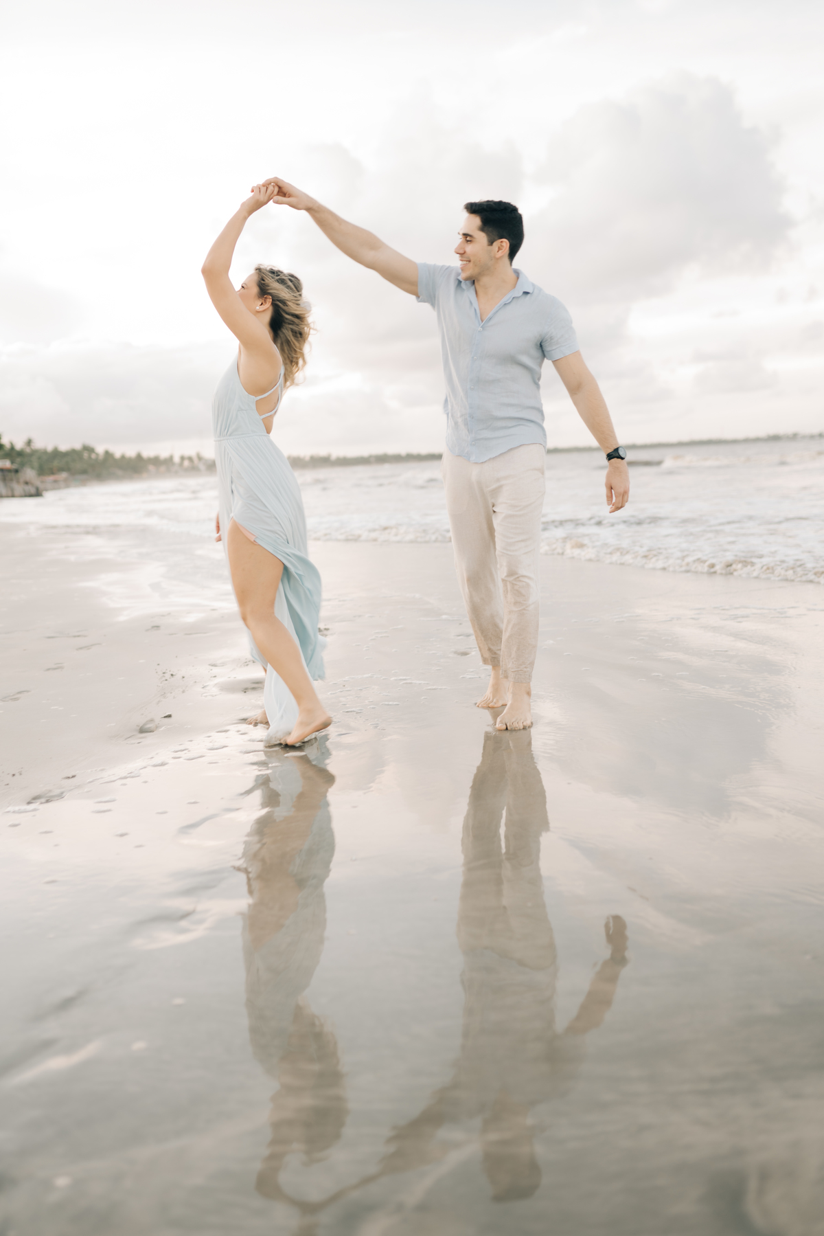 Ensaio pré casamento na praia.
