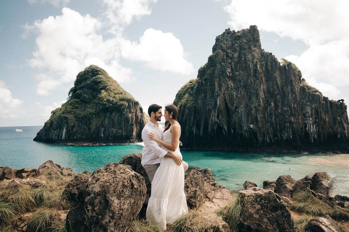 Ensaio de casal em Fernando de Noronha.