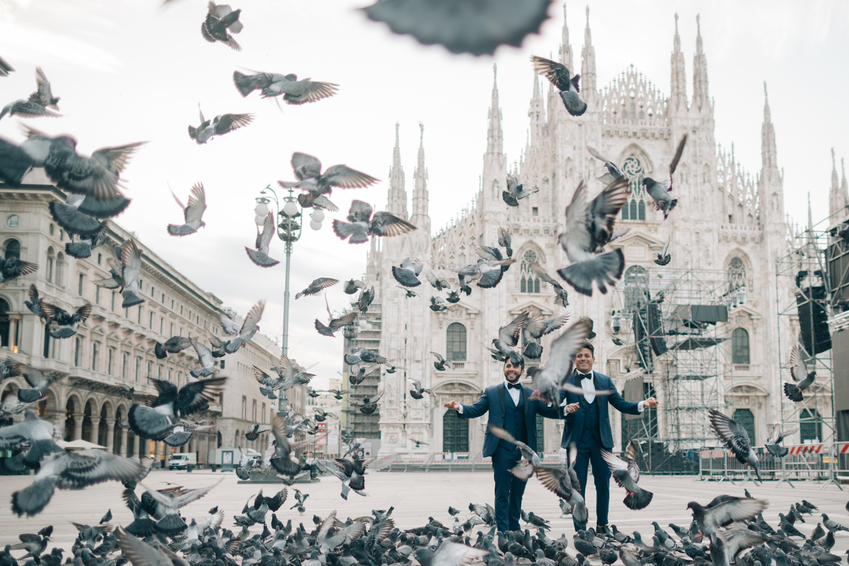 Ensaio de casal em Milão.