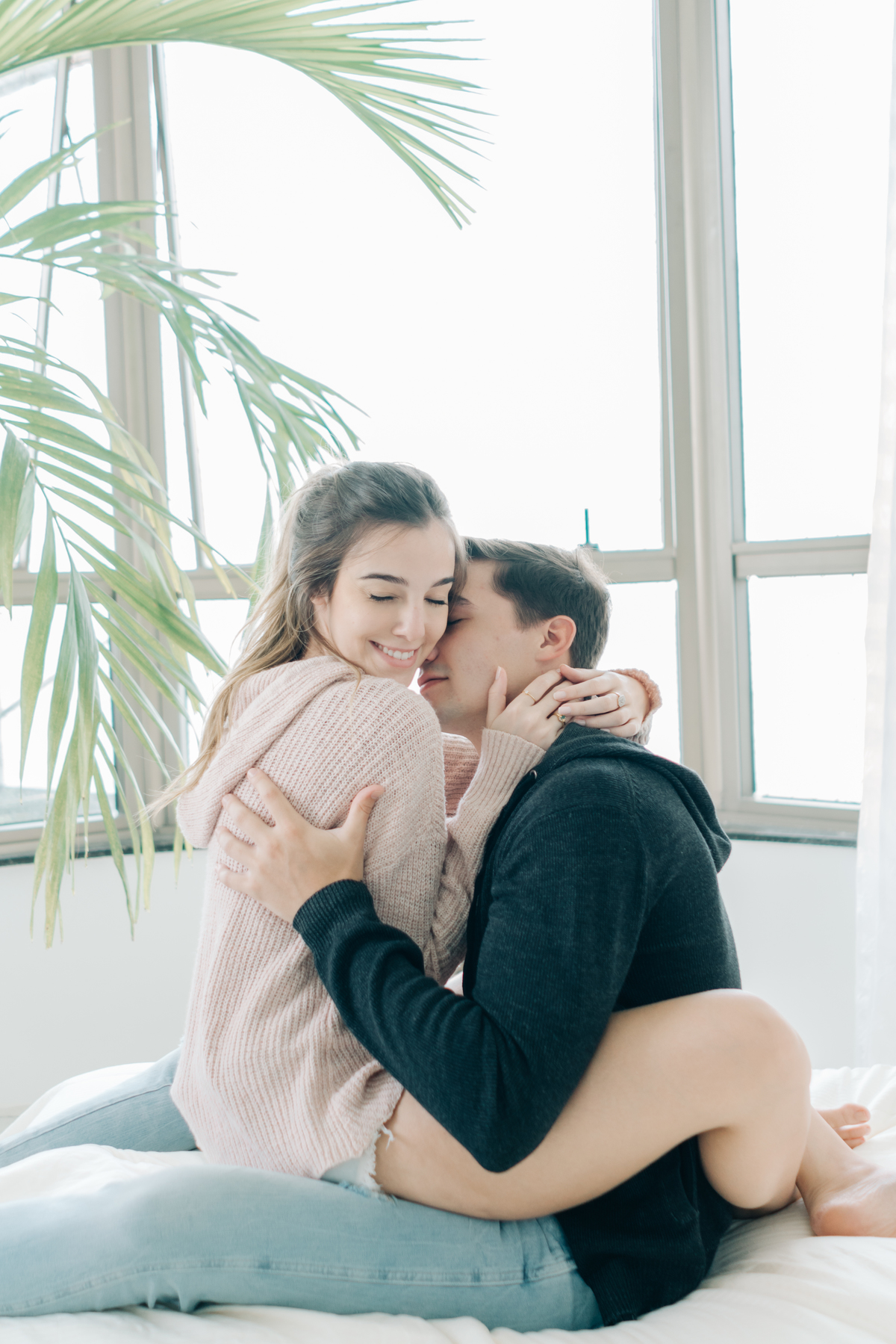 Ensaio pré casamento em casa.