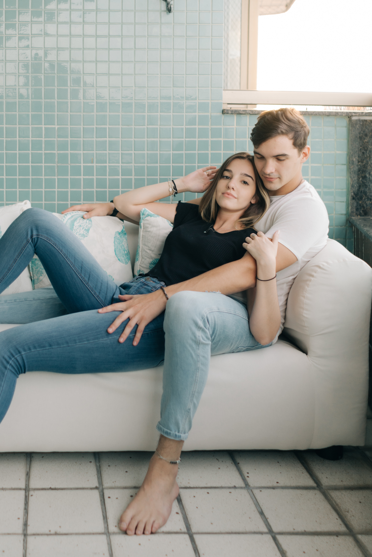 Ensaio pré casamento em casa.