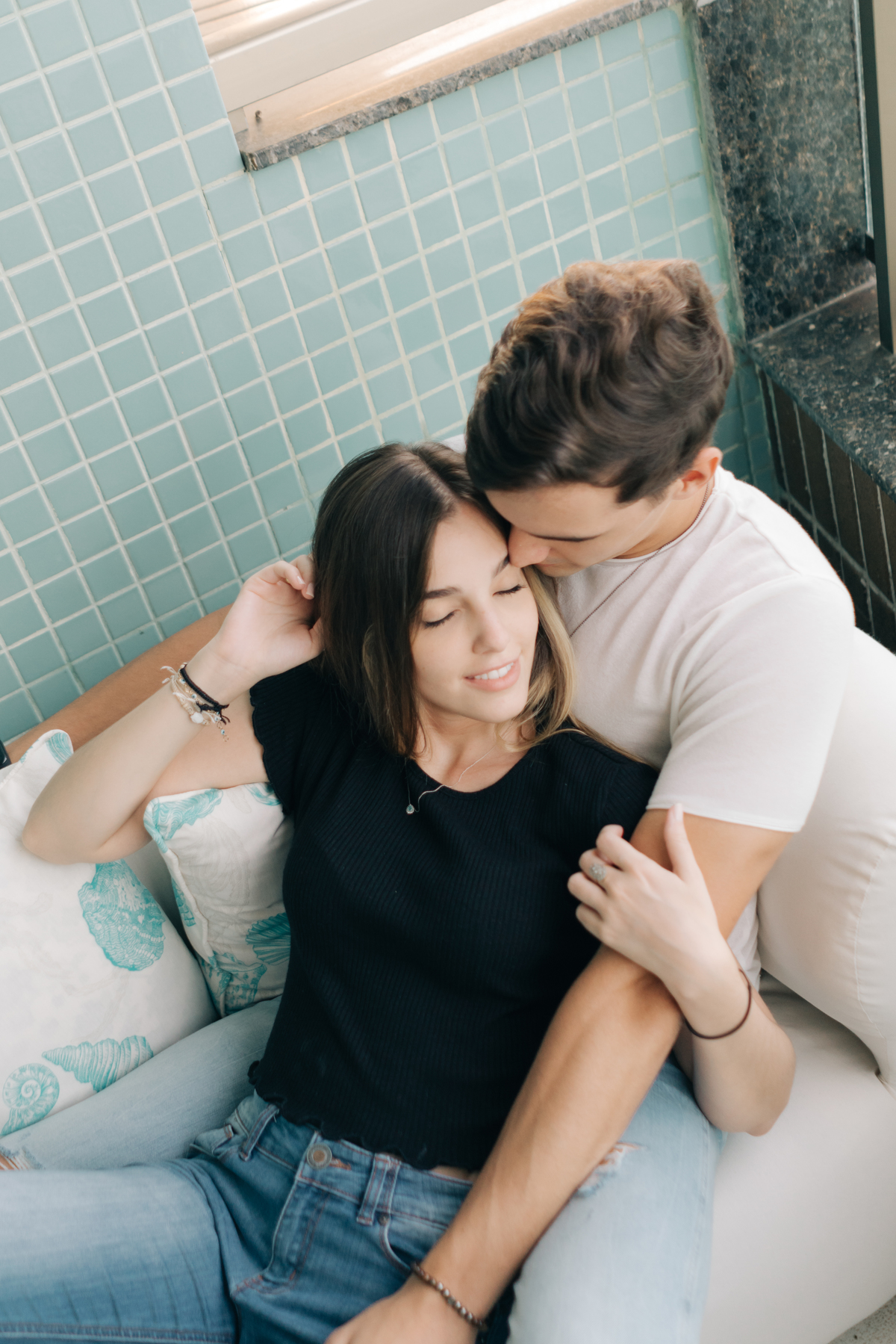 Ensaio pré casamento em casa.