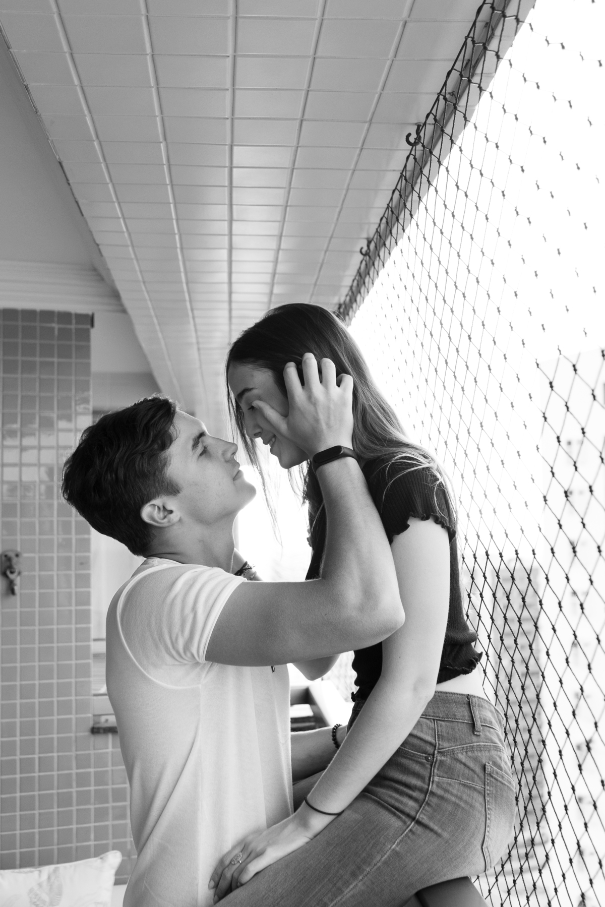 Ensaio pré casamento em casa.