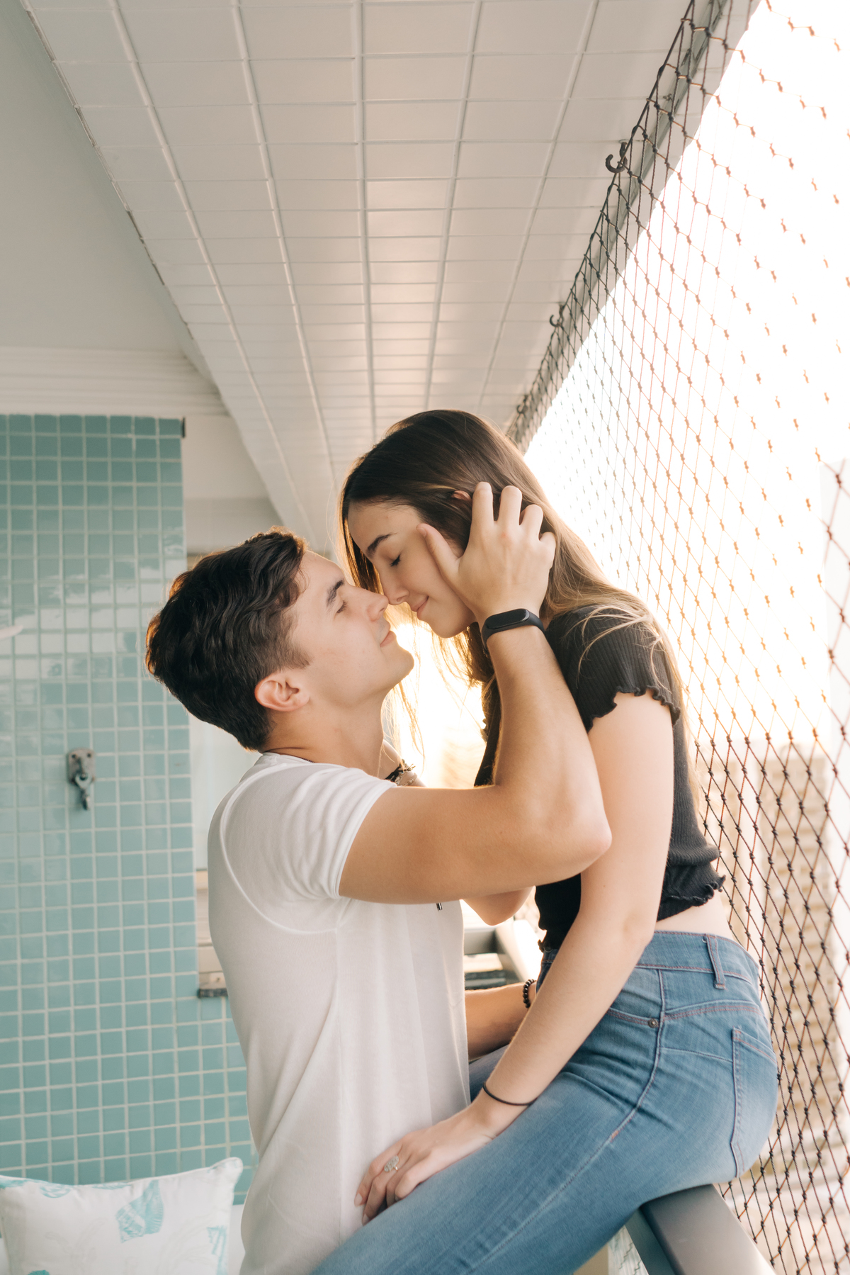 Ensaio pré casamento em casa.