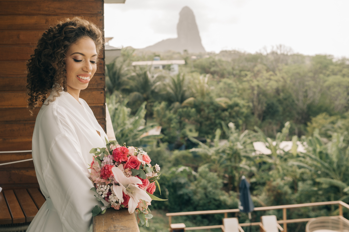 Making of da noiva em Noronha.