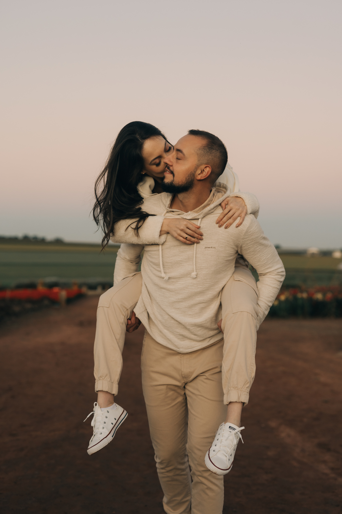 Fotos de casal em Holambra.