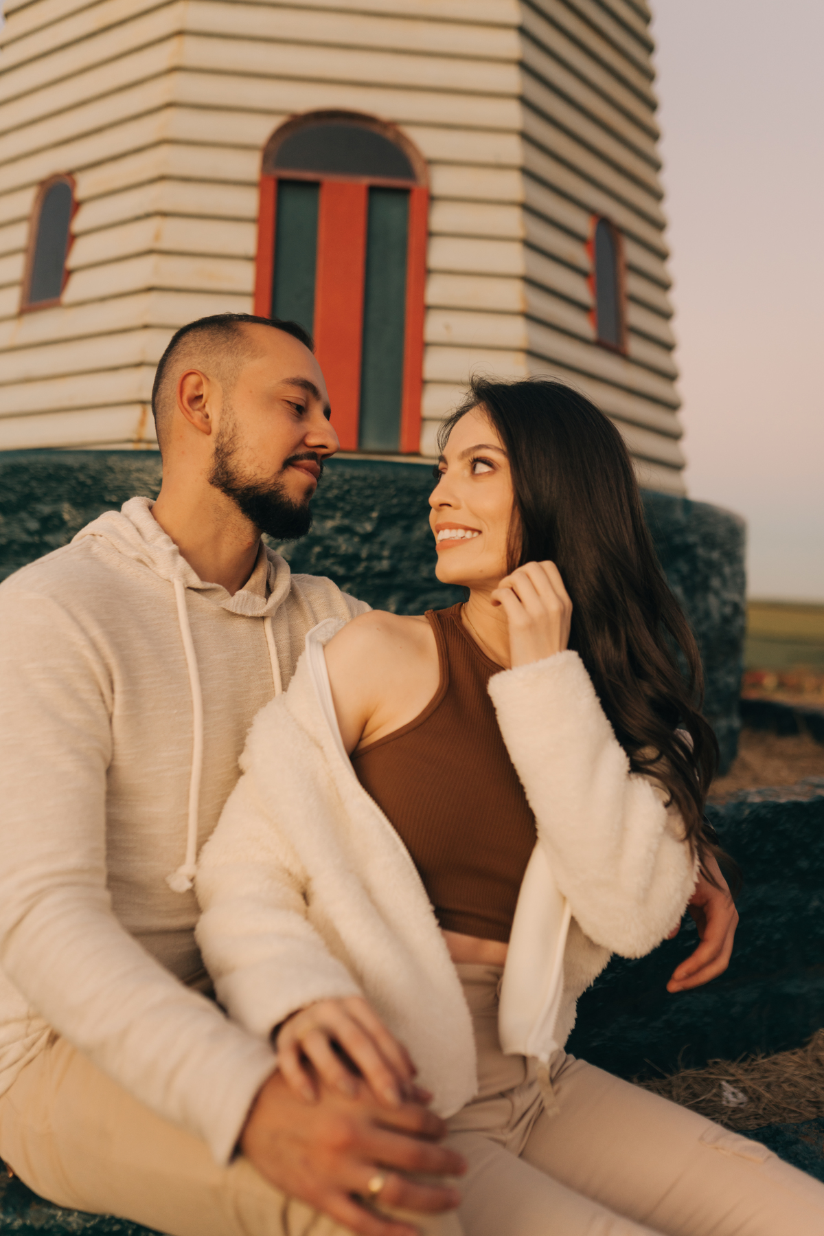 Fotos de casal em Holambra.