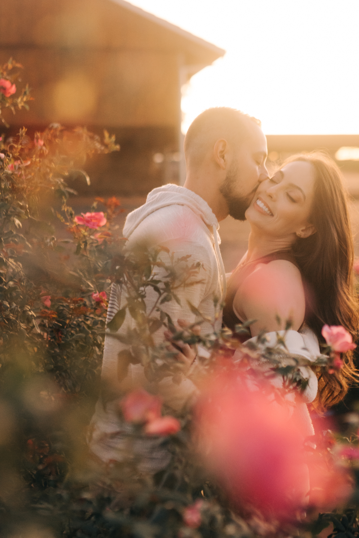 Fotos de casal em Holambra.