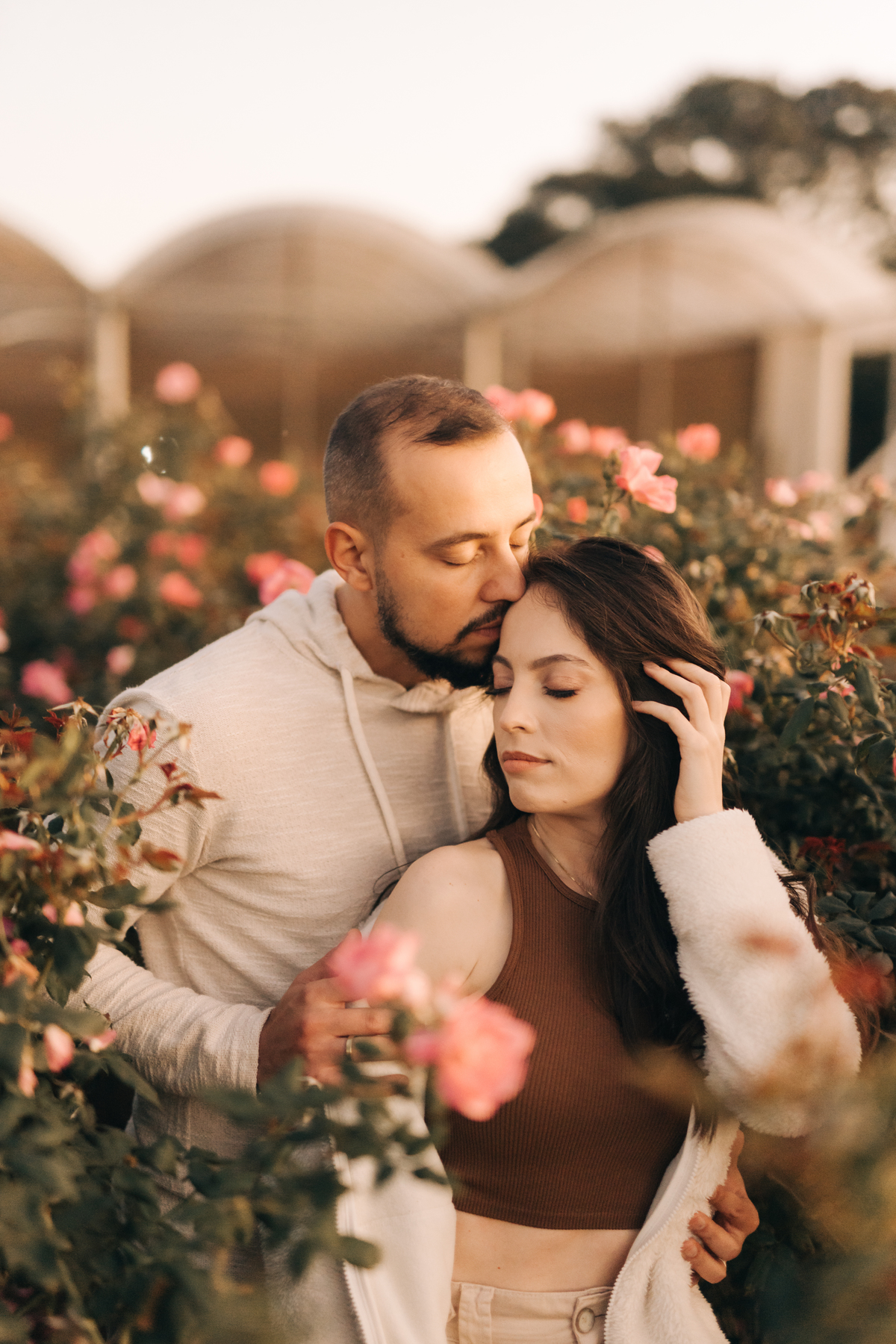 Fotos de casal em Holambra.