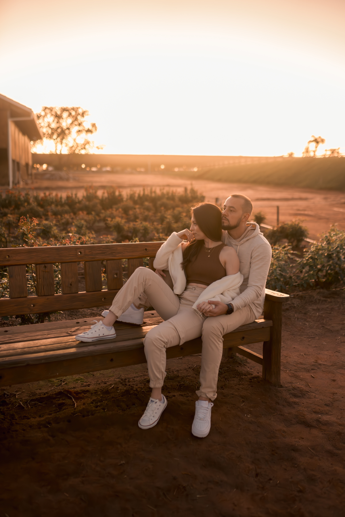 Fotos de casal em Holambra.