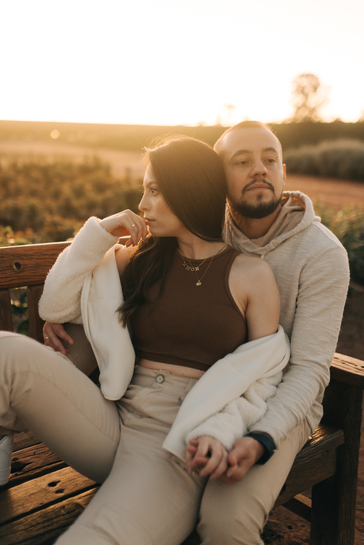 Fotos de casal em Holambra.