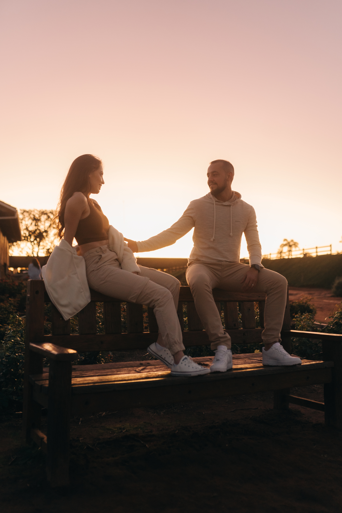 Fotos de casal em Holambra.