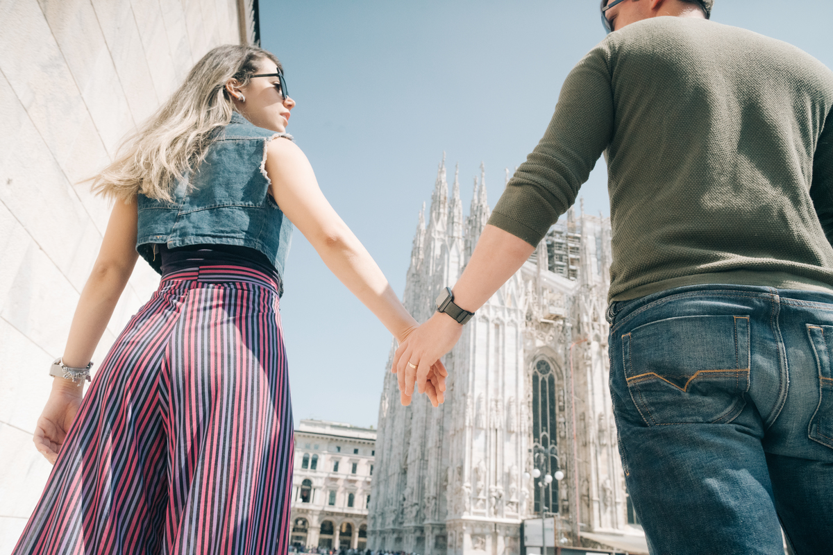 Ensaio de casal em Milão.