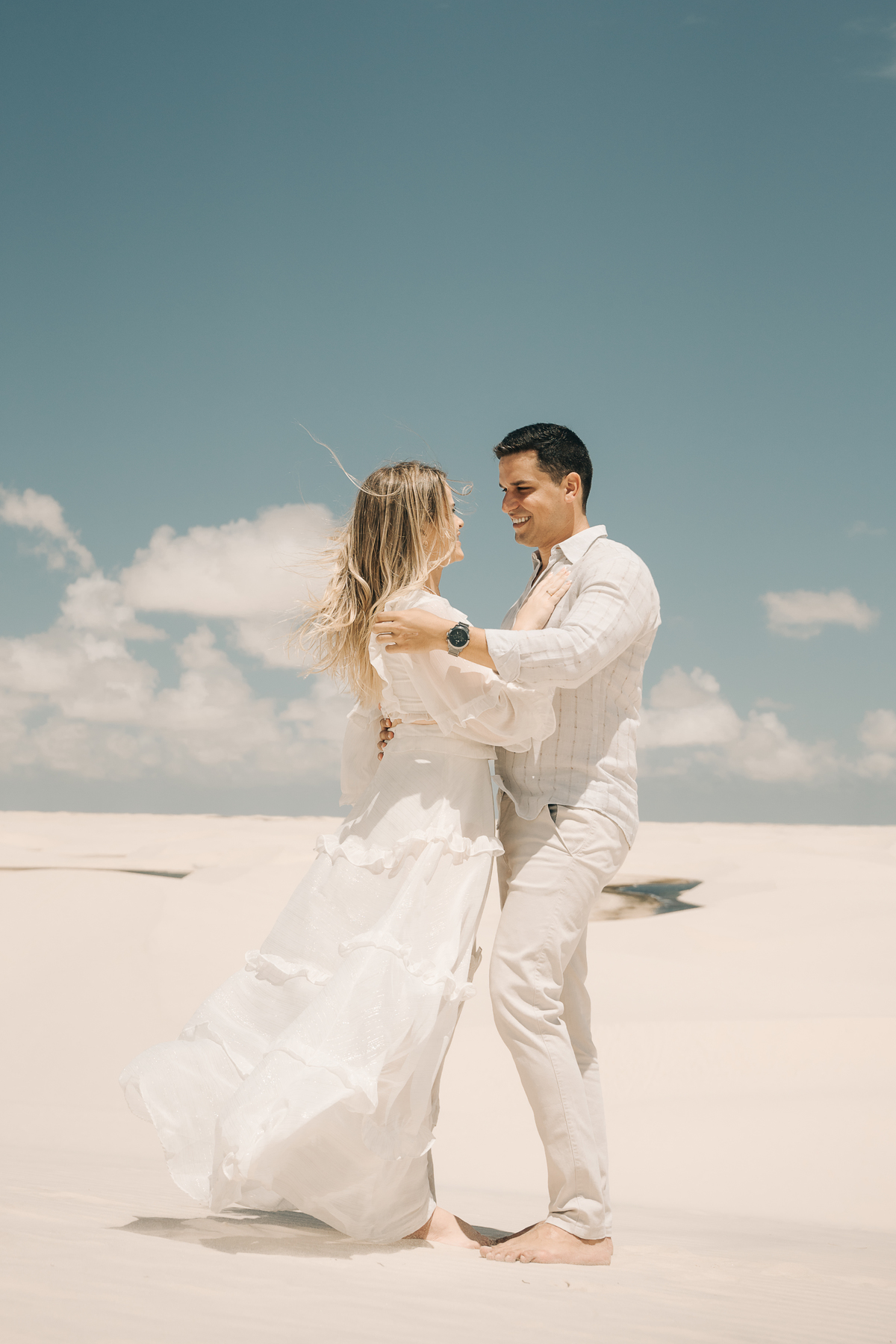 Ensaio de casal nos lençóis Maranhense.