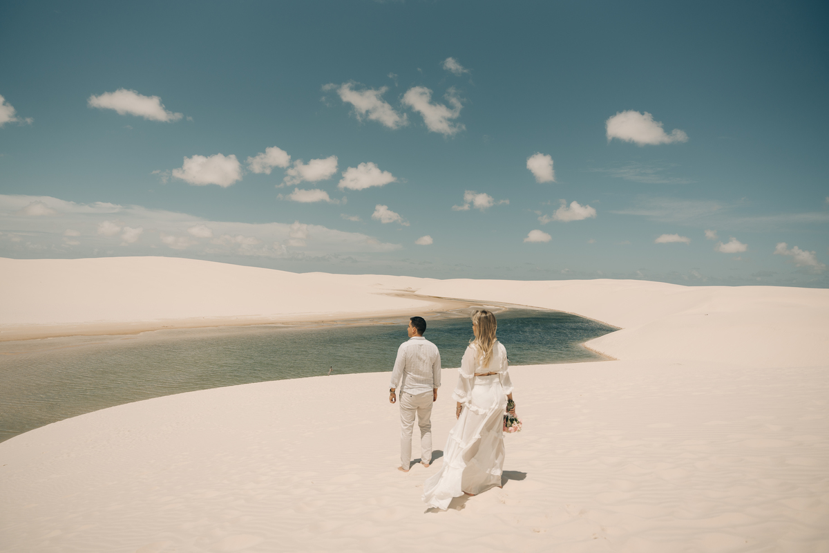Ensaio de casal nos lençóis Maranhense.