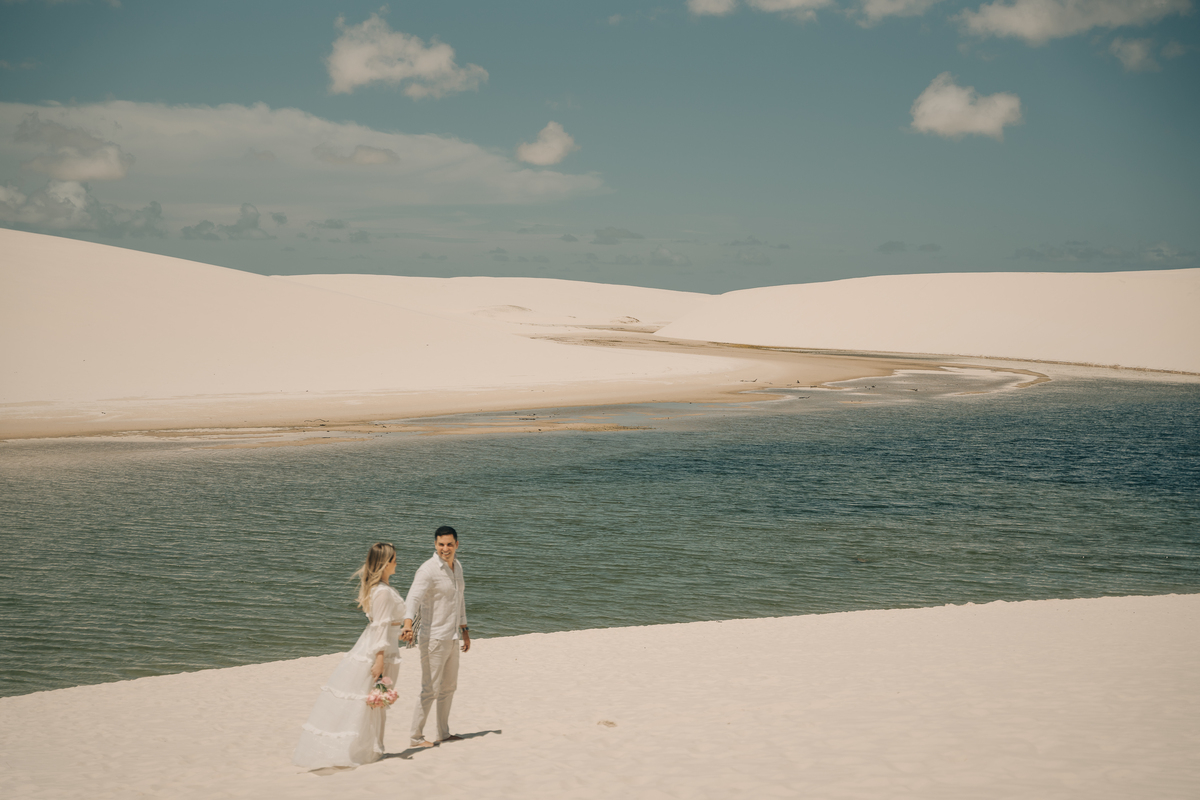 Ensaio de casal nos lençóis Maranhense.
