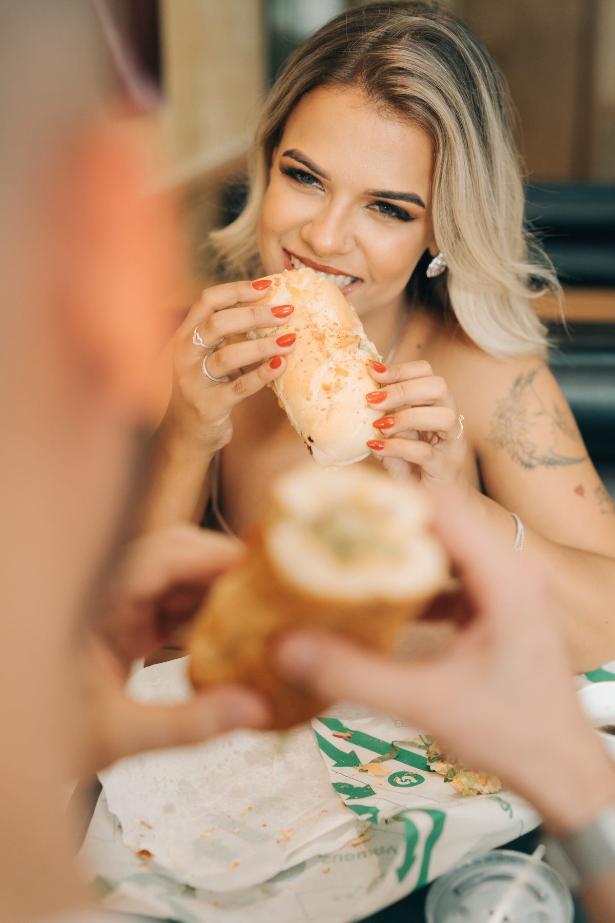 Ensaio de casal na Subway.