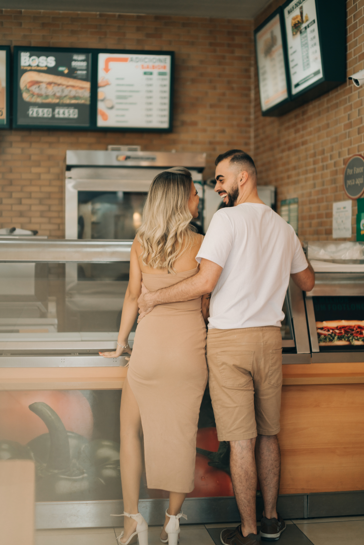 Ensaio de casal na Subway.