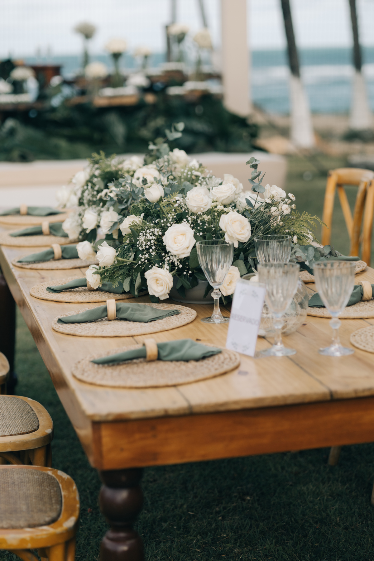 Decoração de casamento na praia.