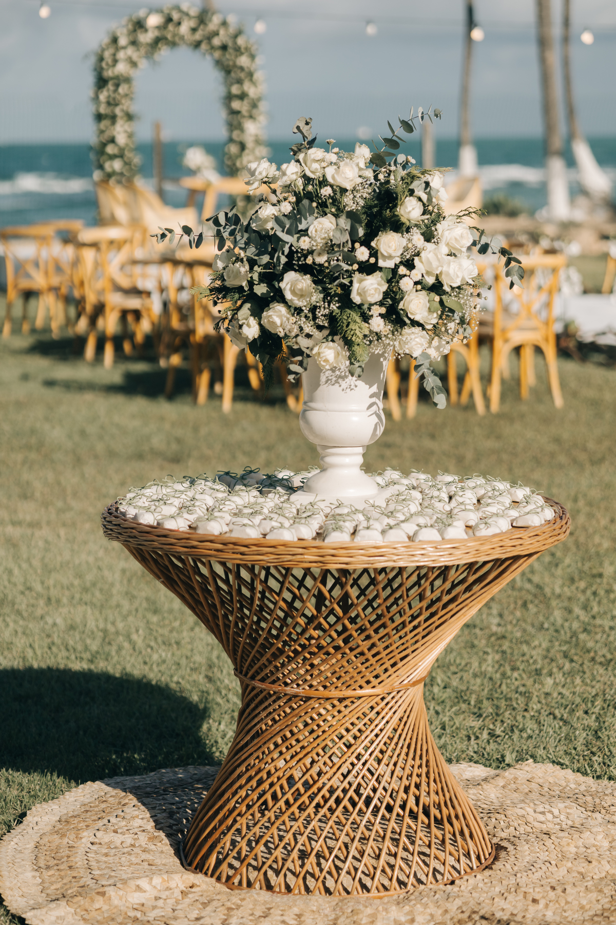 Decoração de casamento na praia.