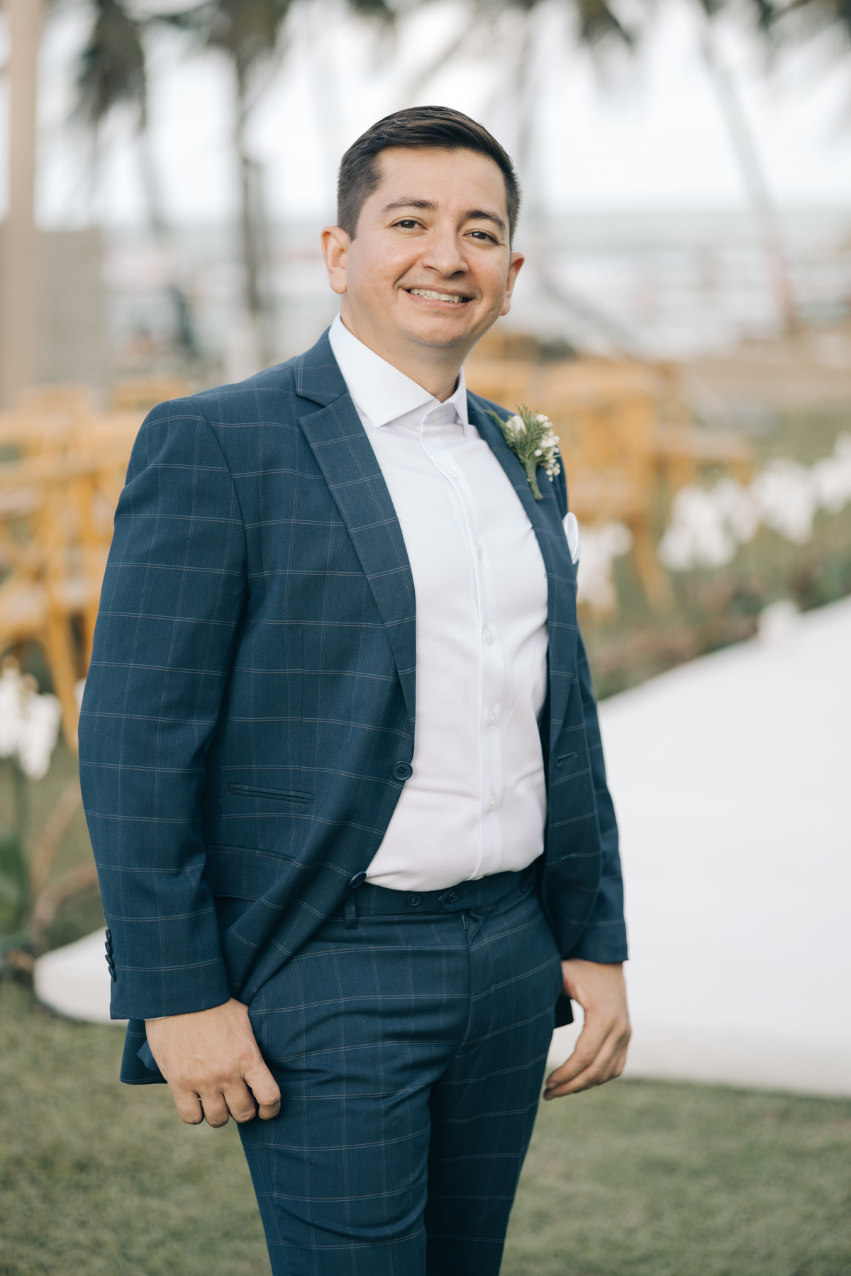 Decoração de casamento na praia.