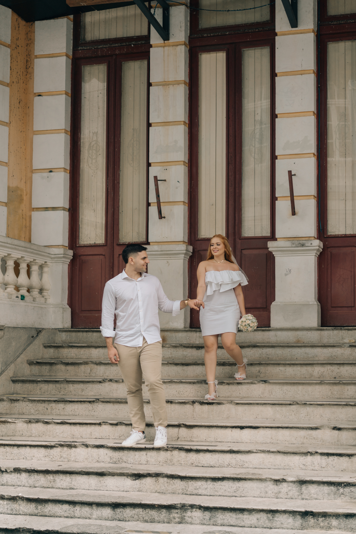Ensaio de casal no Recife antigo.
