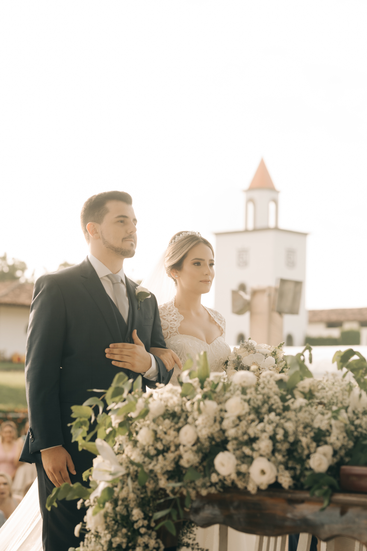 Casamento no por do sol.