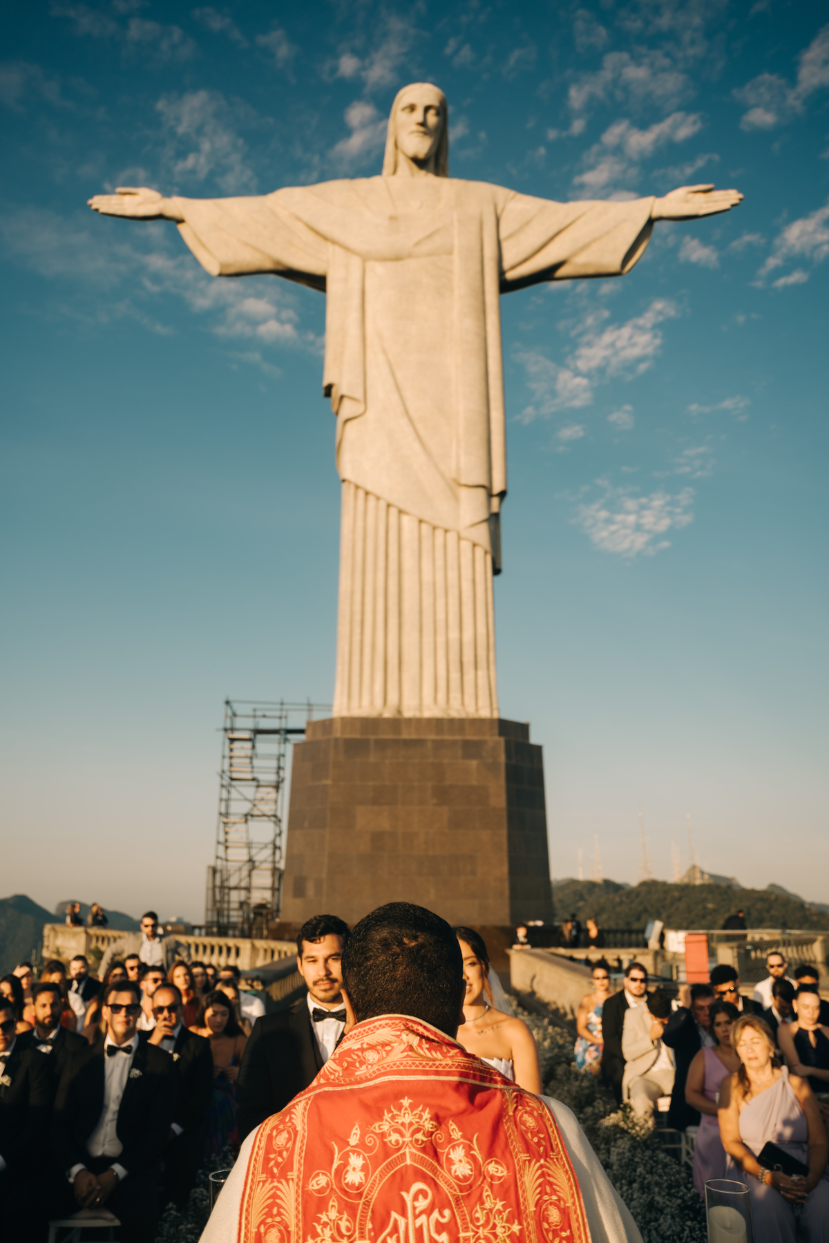 Casamento no cristo redentor.