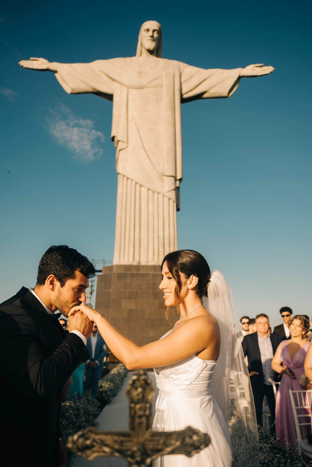 Casamento no cristo redentor.