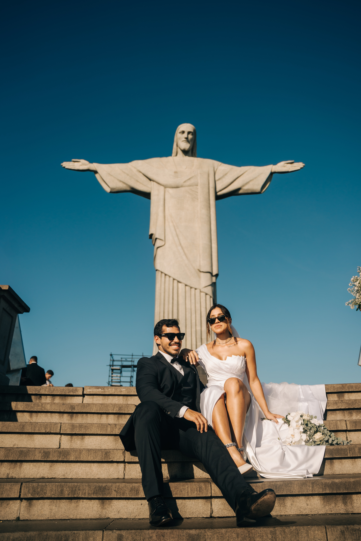 Casamento no cristo redentor.