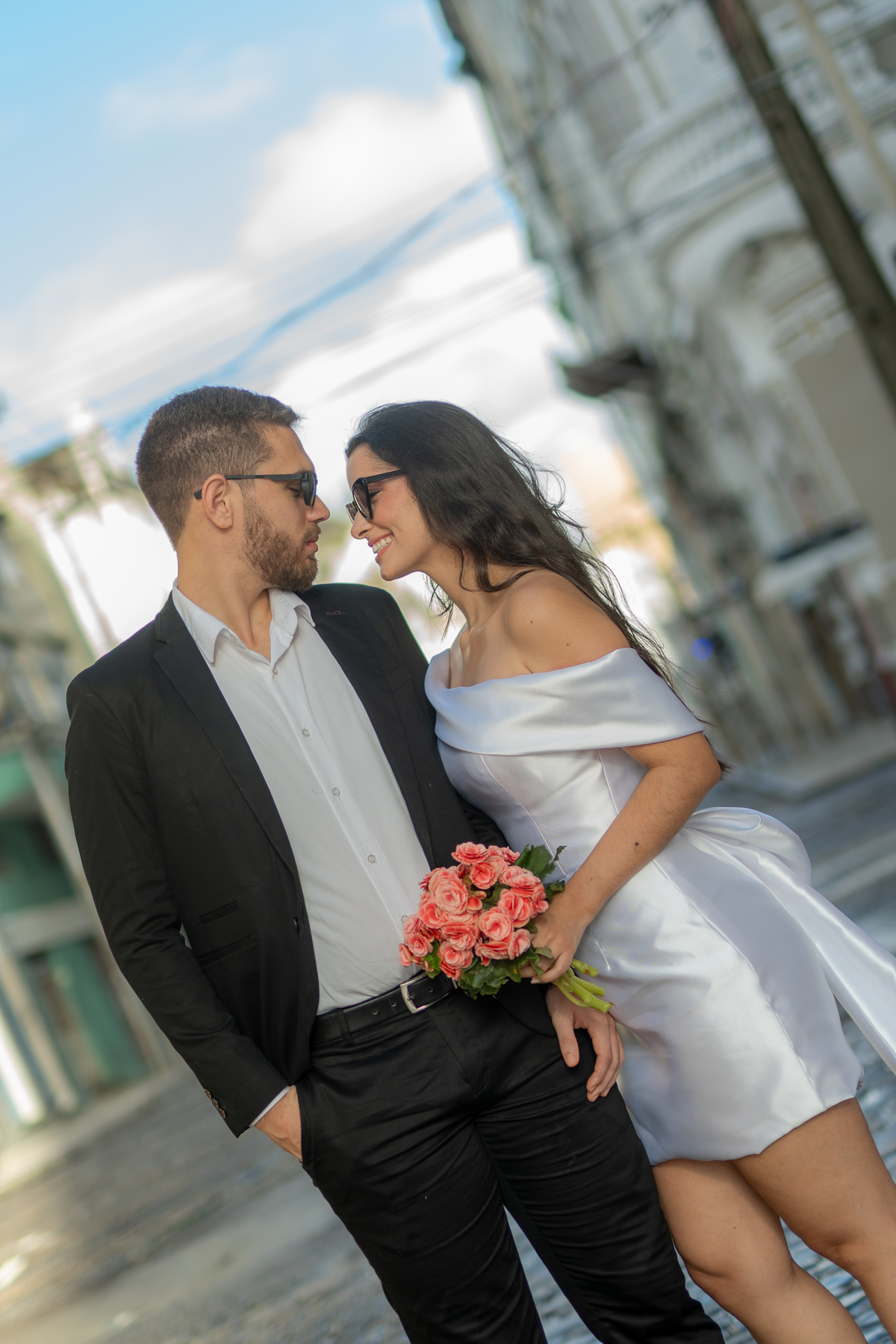 Ensaio de casal no Recife antigo.