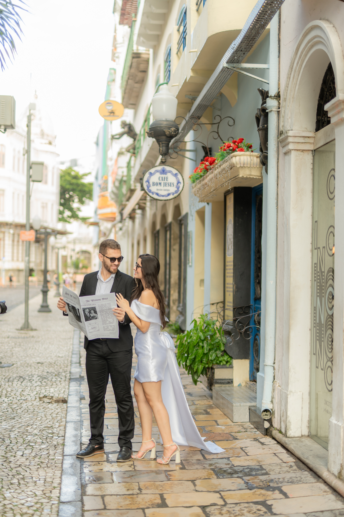 Ensaio de casal no Recife antigo.