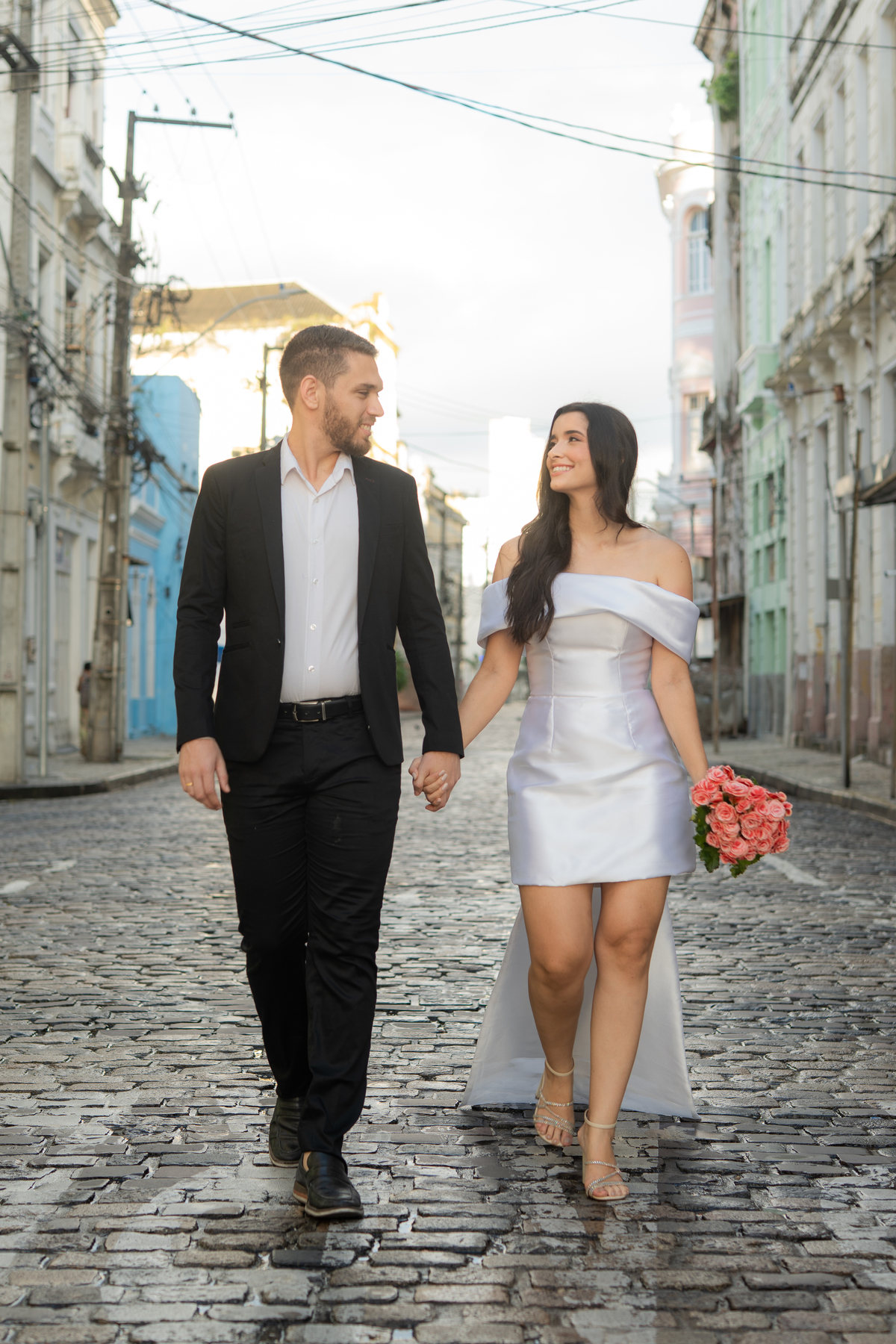 Ensaio de casal no Recife antigo.