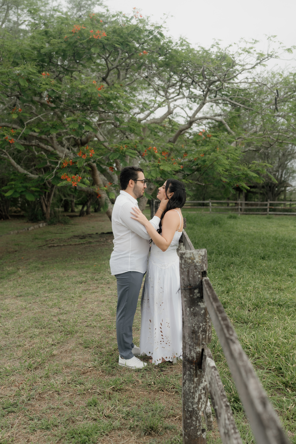 Ensaio pré wedding no por do sol.