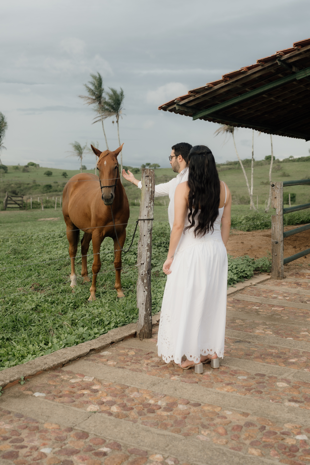 Ensaio pré wedding no por do sol.