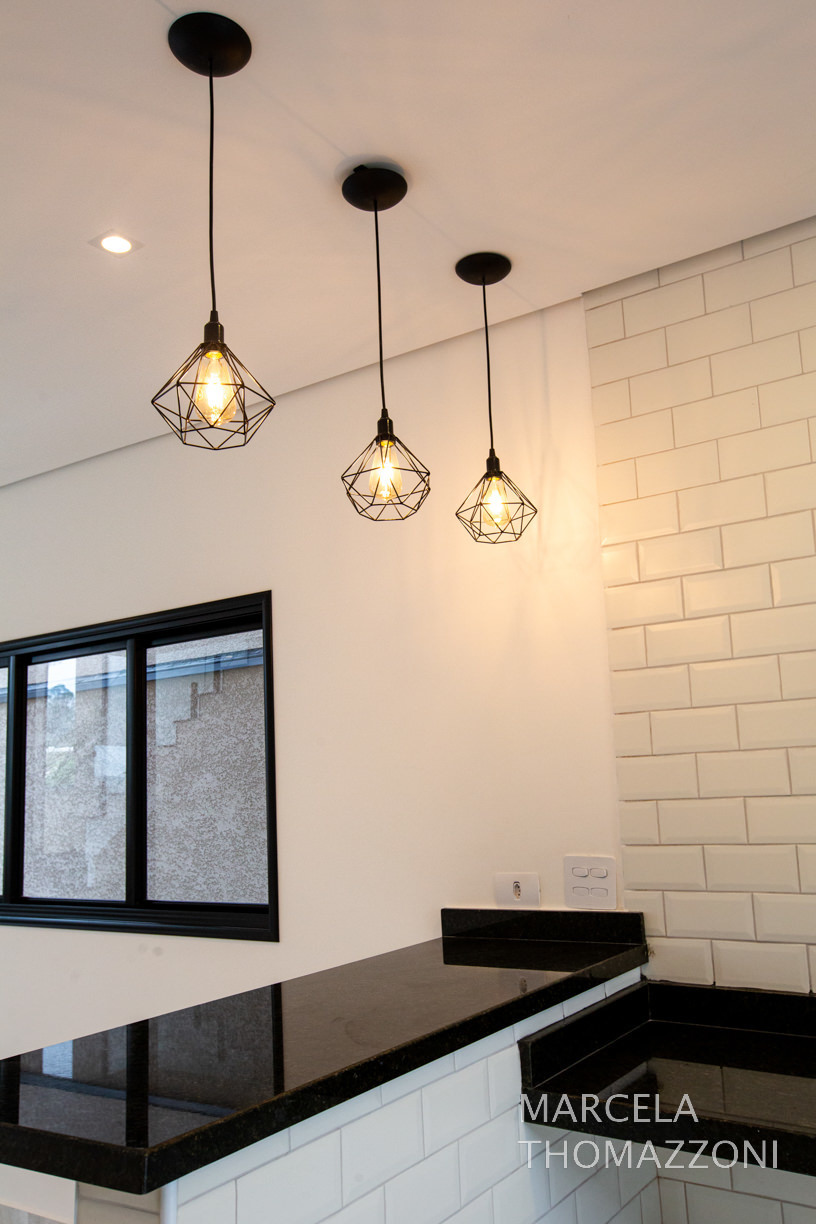 luminárias na cozinha
