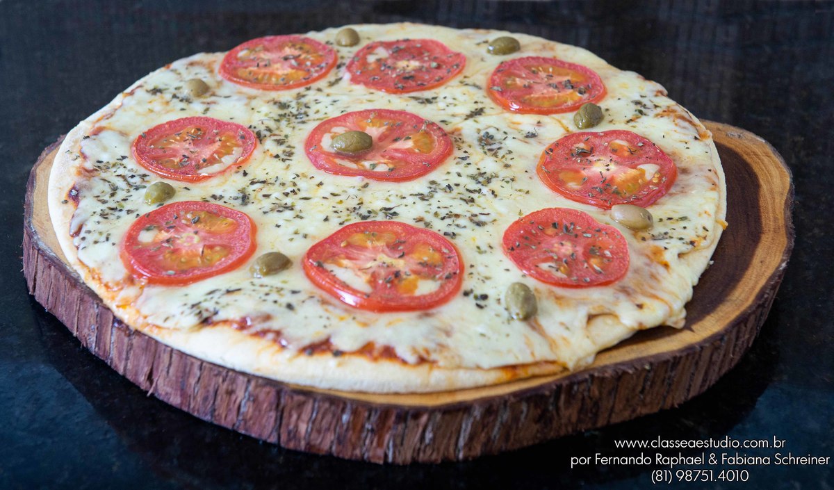 Fotografia de pizzas em Recife.