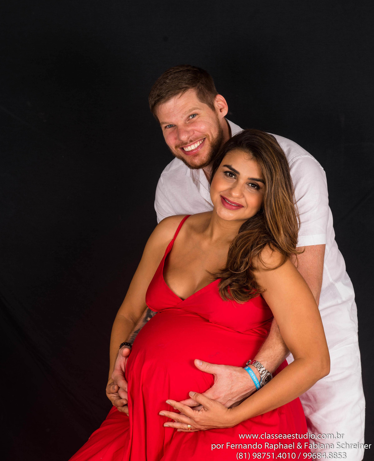 book fotográfico de gestante em estudio fotografico