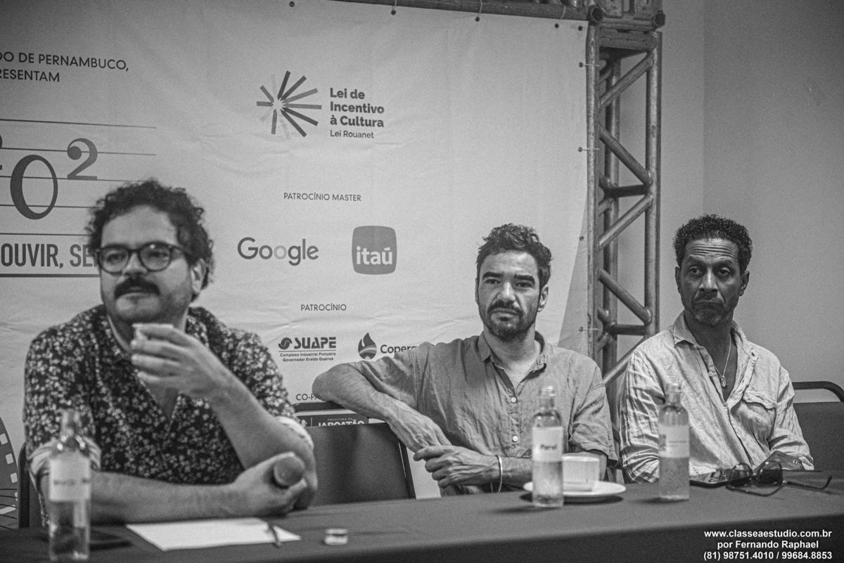 Caio Blat, Eduardo Sterblich, Edson Celulari, Luisa Arraes, Luis Miranda, Rodrigo Lombard, Guel Arraes, Tânia Alves, Dan Stulbach, Carol Castro, Helena Ranaldi no festival de cinema