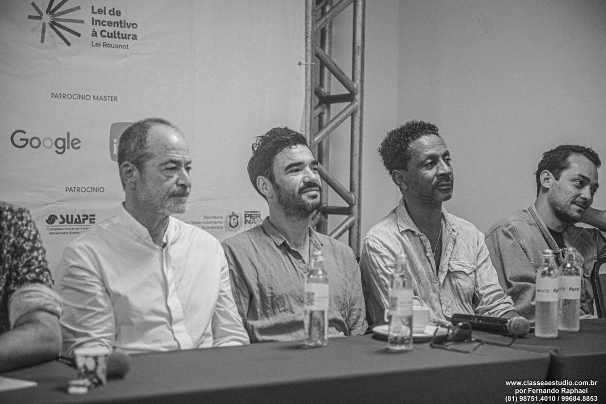 Caio Blat, Eduardo Sterblich, Edson Celulari, Luisa Arraes, Luis Miranda, Rodrigo Lombard, Guel Arraes, Tânia Alves, Dan Stulbach, Carol Castro, Helena Ranaldi no festival de cinema