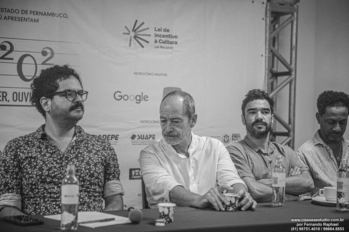 Caio Blat, Eduardo Sterblich, Edson Celulari, Luisa Arraes, Luis Miranda, Rodrigo Lombard, Guel Arraes, Tânia Alves, Dan Stulbach, Carol Castro, Helena Ranaldi no festival de cinema