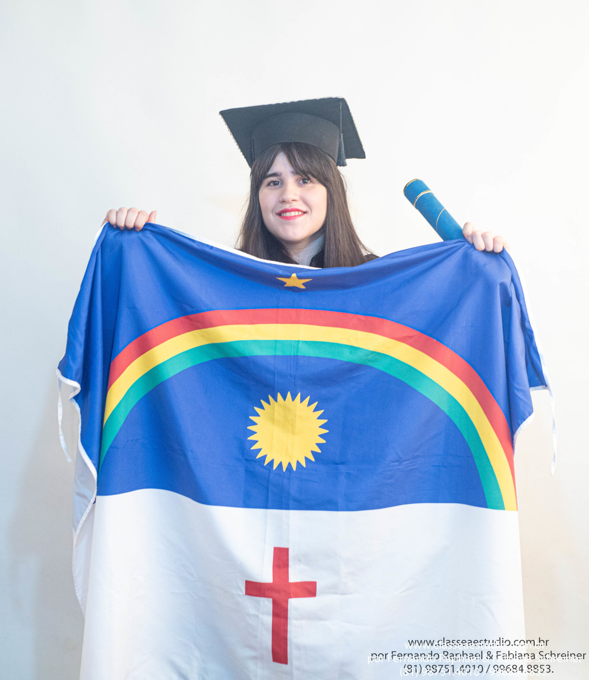 Fotos de formandos no estúdio fotográfico em Recife