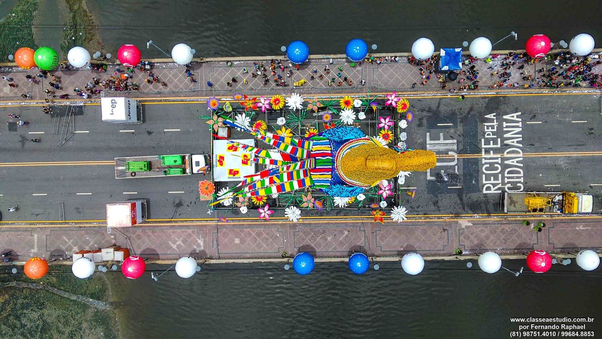 fotografia aérea no Galo da Madrugada