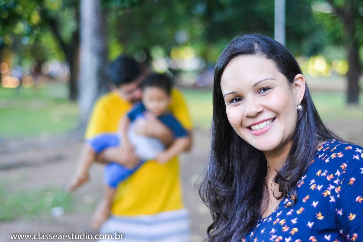 ensaio fotográfico de família no parque