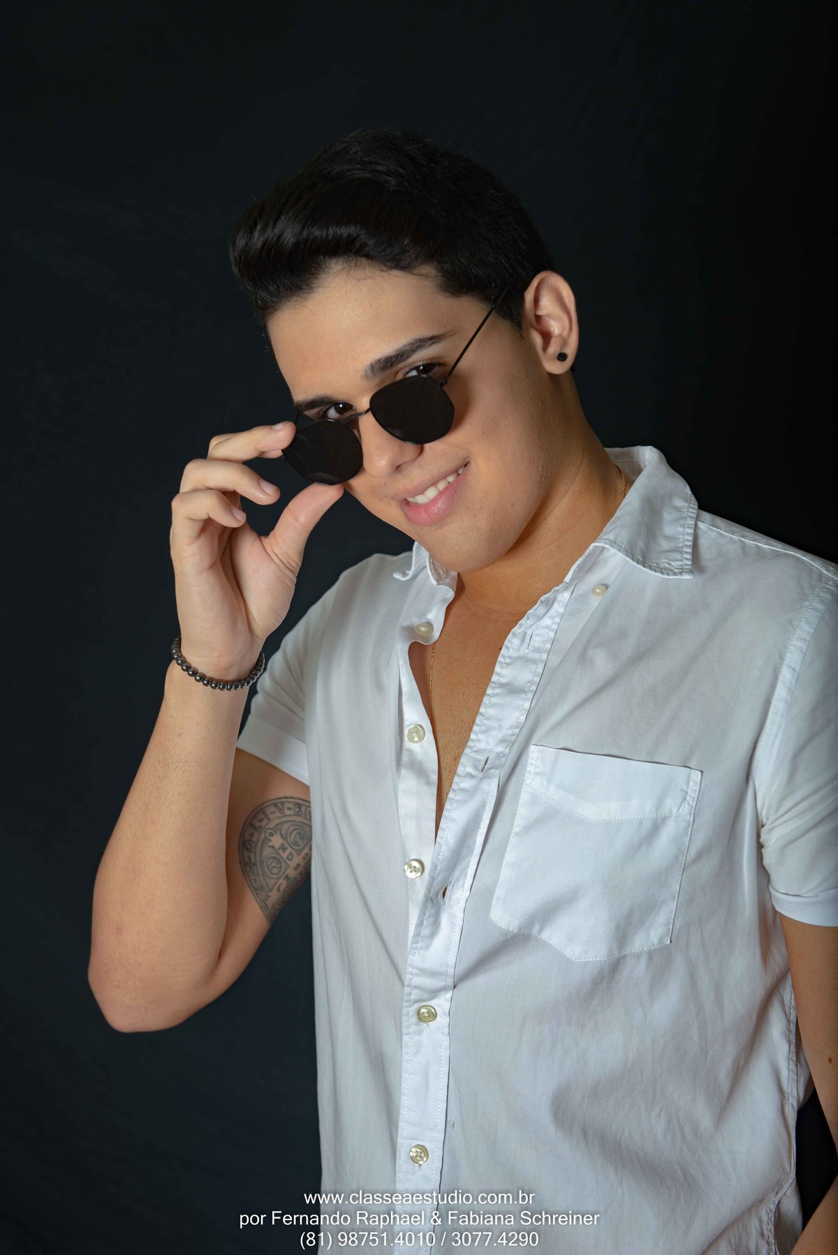 Ensaio fotográfico com cantor