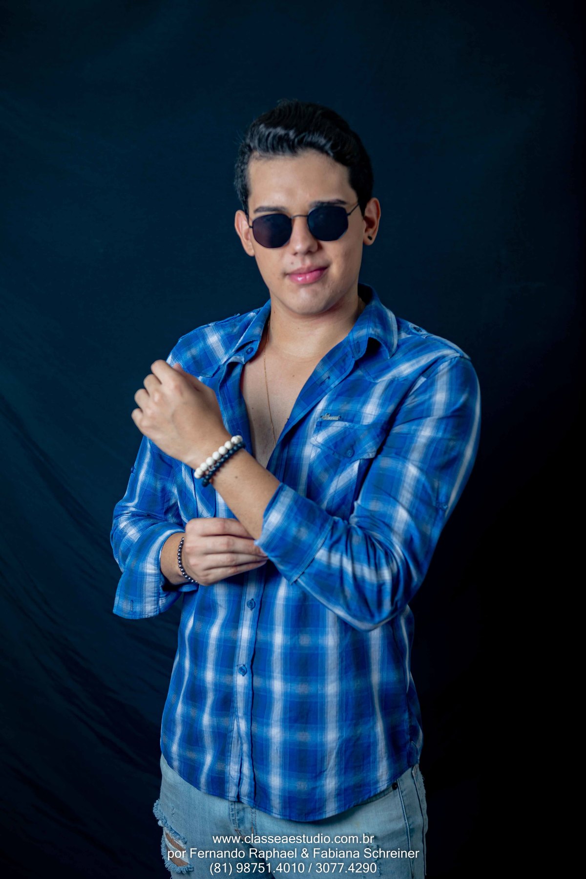 Ensaio fotográfico com cantor