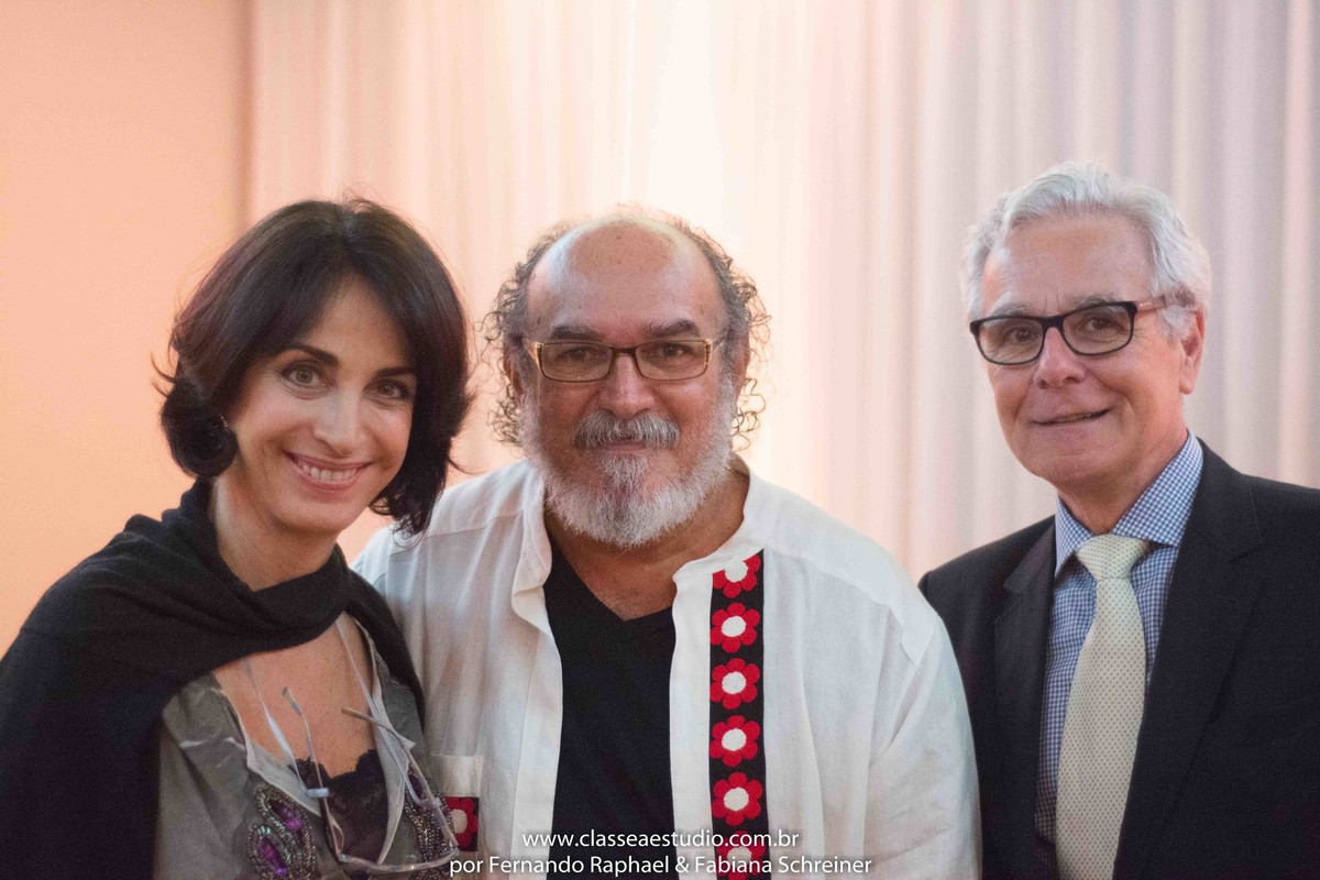 Claudia Matarazzo, o estilista Jan Souza e Mario Ameni no salão de noivas e festas wedding day