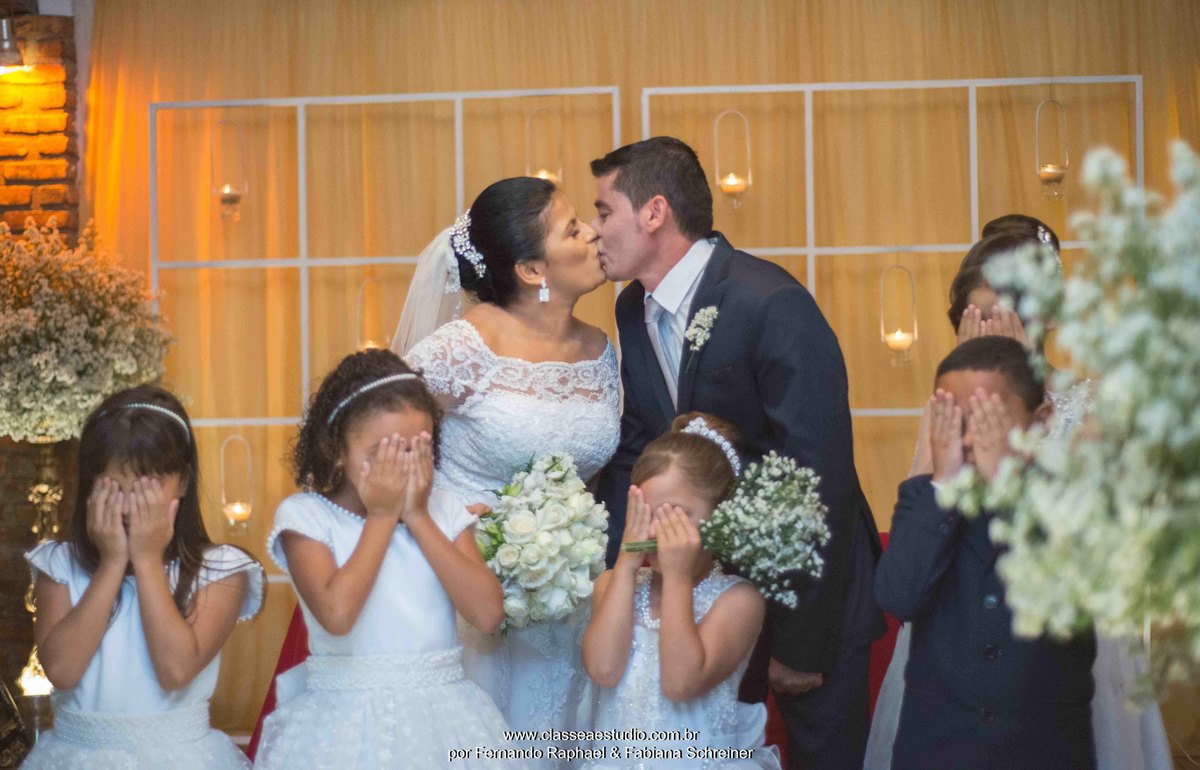 o beijo de casamento